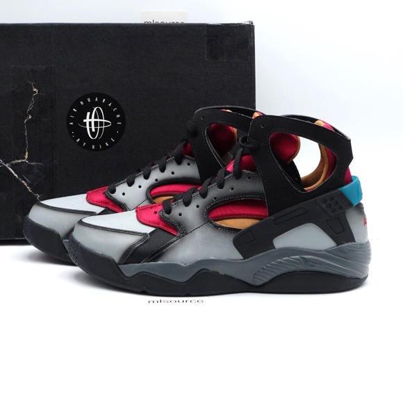 SLD NEW Nike Air Flight Huarache Sneakers FD0189-001 Light Smoke Grey/Black - Picture 1 of 8
